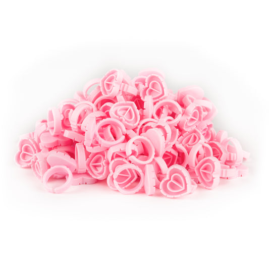 Kleber Ring Rose/ Flieder Herzform 100 Stück