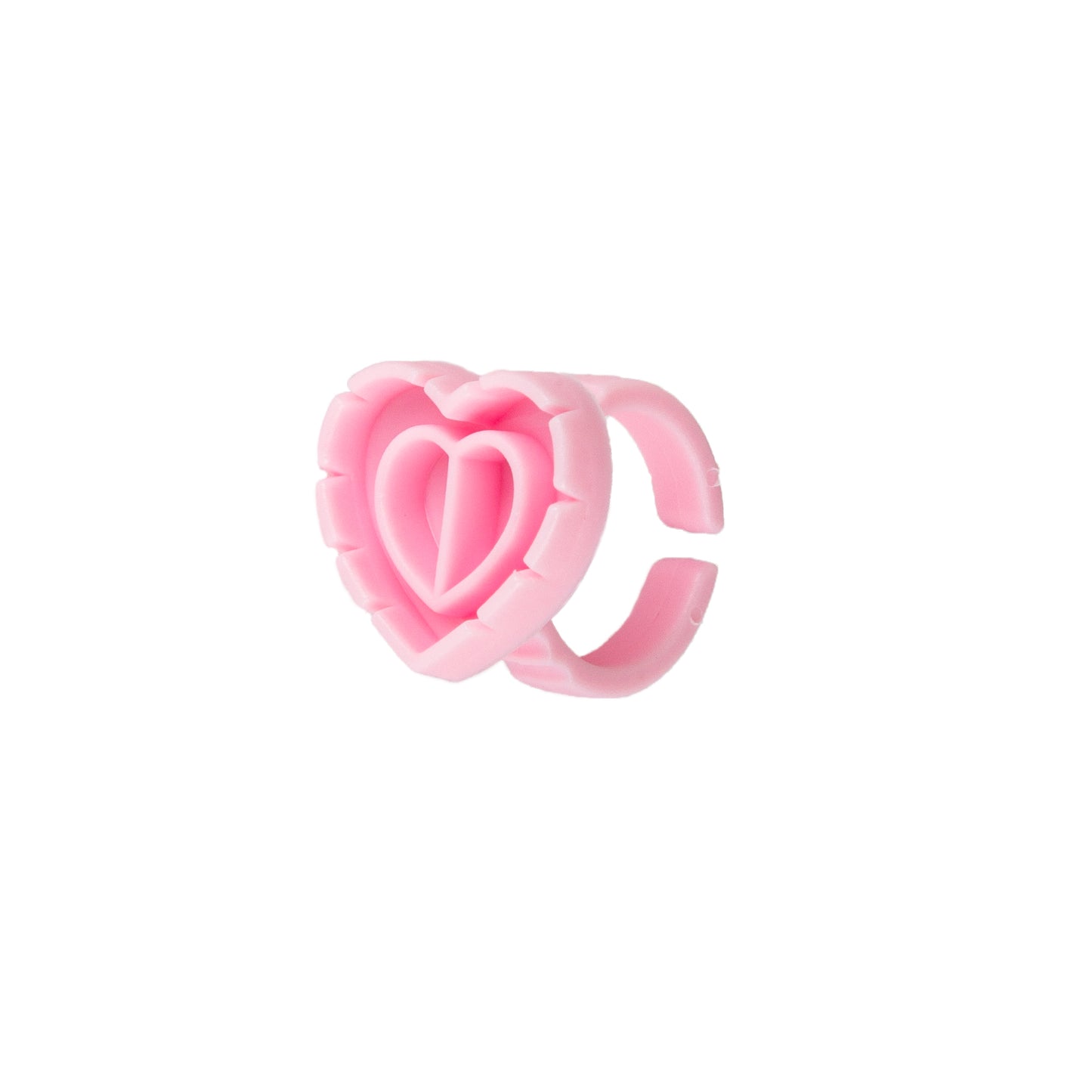 Kleber Ring Rose/ Flieder Herzform 100 Stück